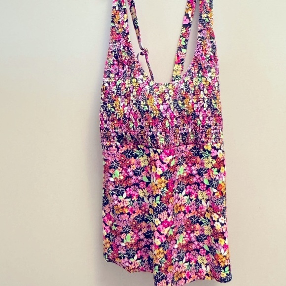 Salt + Cove Juniors' Plus Size Fly Away Floral-Print Tankini Top, Floral Print 3 - Picture 8 of 8
